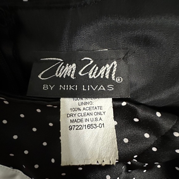 🛍️Zim Zum by Niki Livas classic black with white polkadots dress size 5-6 - Picture 11 of 11